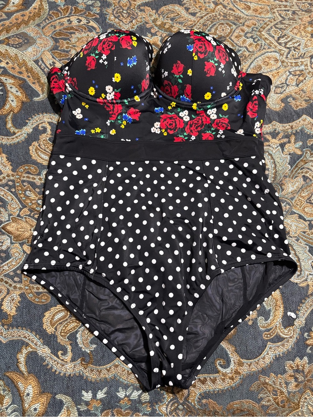 Torrid Retro Black One-Piece Swimsuit